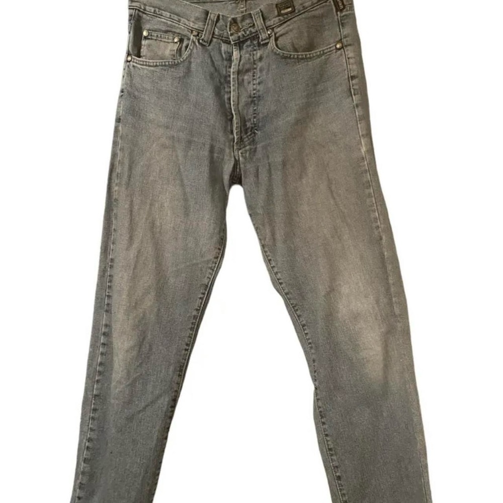 Vintage versace denim straight leg jeans